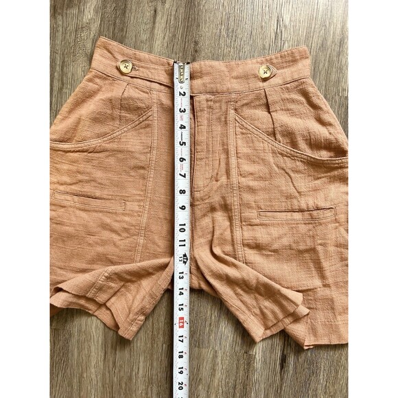 Free People Aloha Linen Blend High Rise Shorts Size 2 - Picture 8 of 9